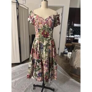 Vintage Moda International Maxi Dress Sz 14 Or Large